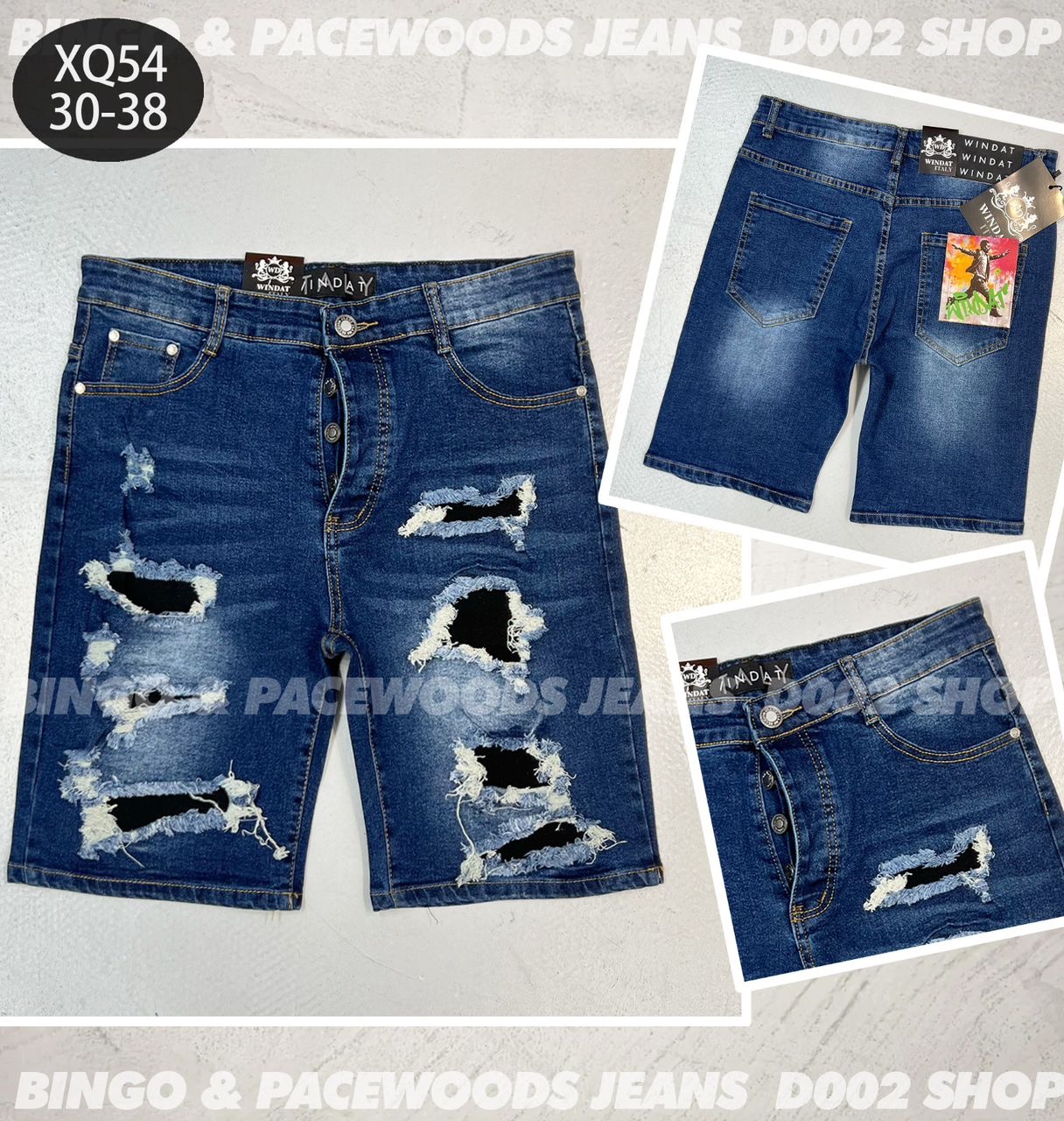 MEN JEAN SHORT ( deep blue ) #XQ54