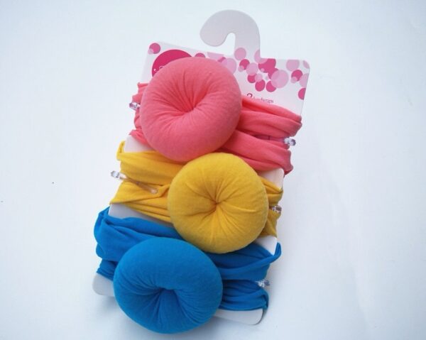3 IN 1 SET OF DOUGHNUT HAIRBANDS