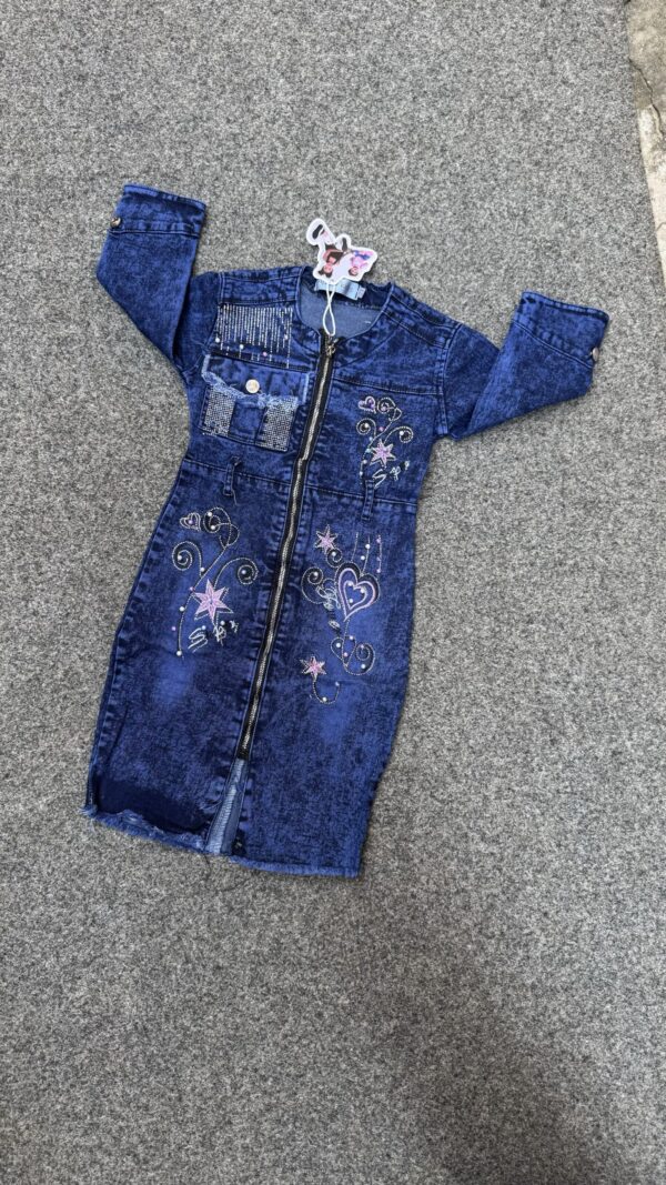 GIRLS JEAN GOWN #LYQ243 ( 4 pcs )