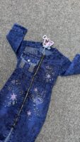 GIRLS JEAN GOWN #LYQ243 ( 4 pcs )