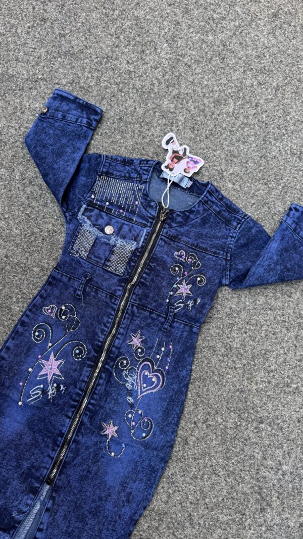 GIRLS JEAN GOWN #LYQ243 ( 4 pcs )