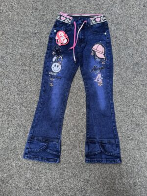 GIRLS PALLAZO JEAN #2605 
( 5 pcs )