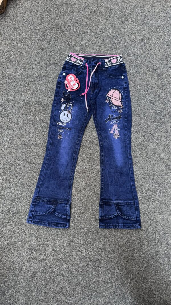 GIRLS PALLAZO JEAN #2605 
( 5 pcs )
