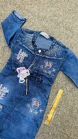 GIRLS JEAN GOWN - LYQ242
( 4  pcs )