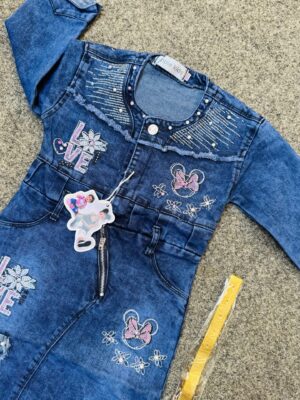 GIRLS JEAN GOWN - LYQ242
( 4  pcs )
