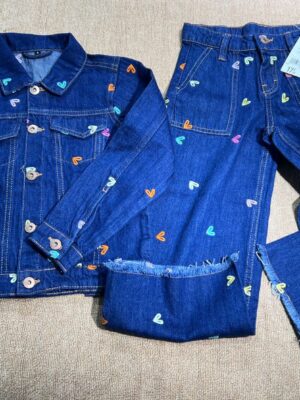 LOVE 2 PCS DENIM JEAN  
( 4 sets )