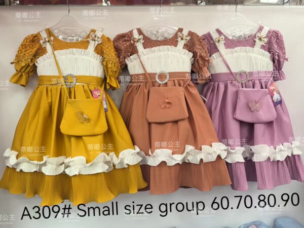 GIRLS GOWN A309 ( 4 PCS )