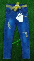 RIBBON LOVE GIRLS JEAN ( 6 PCS)