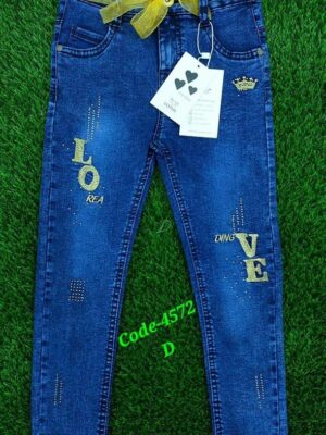 RIBBON LOVE GIRLS JEAN ( 6 PCS)