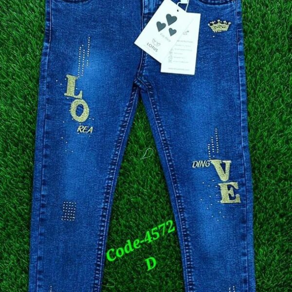 RIBBON LOVE GIRLS JEAN ( 6 PCS)