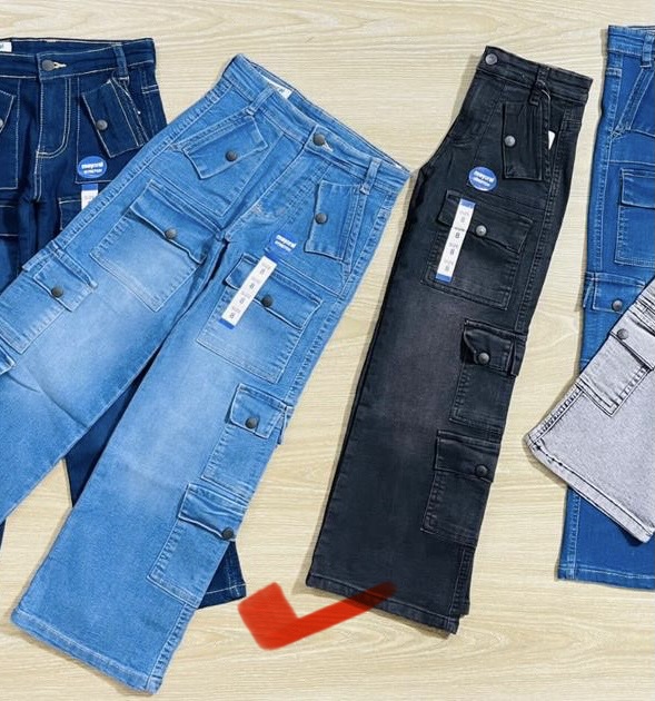 MAY ROYAL BAGGY JEANS ( 6 PCS ) BLACK