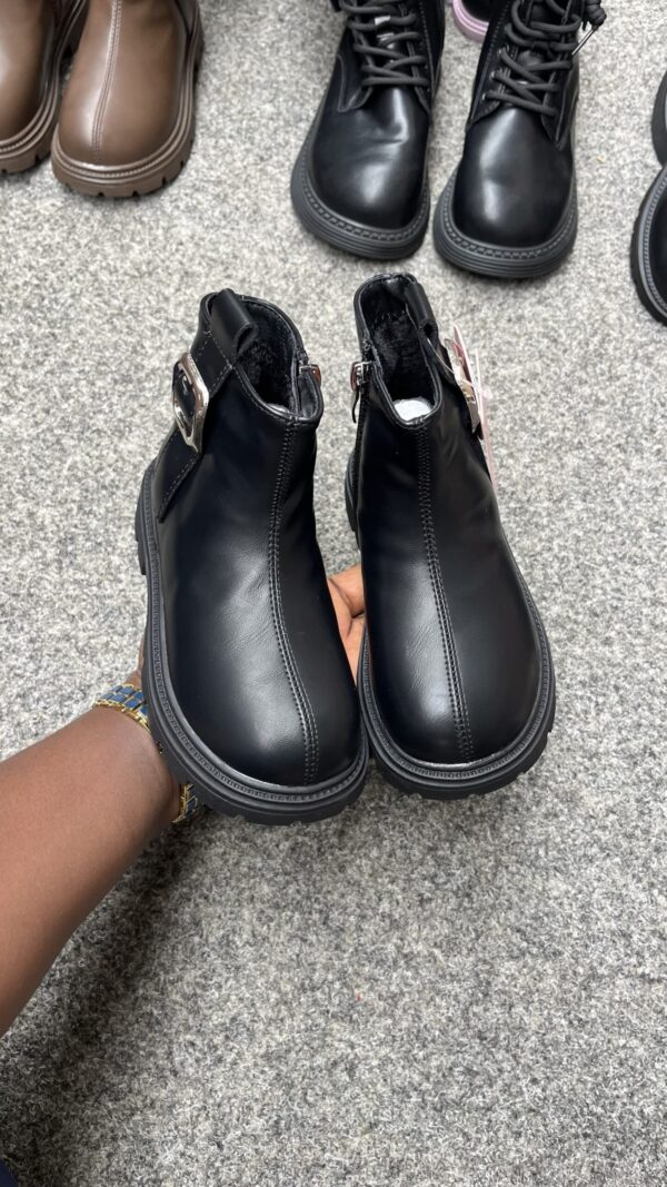 #BLACK KIDDIES SCHOOL BOOTS
