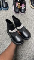#BLACK KIDDIES SCHOOL BOOTS
