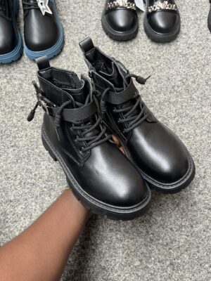 #BLACK KIDDIES SCHOOL BOOTS