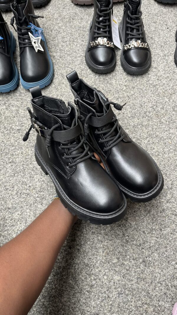 #BLACK KIDDIES SCHOOL BOOTS