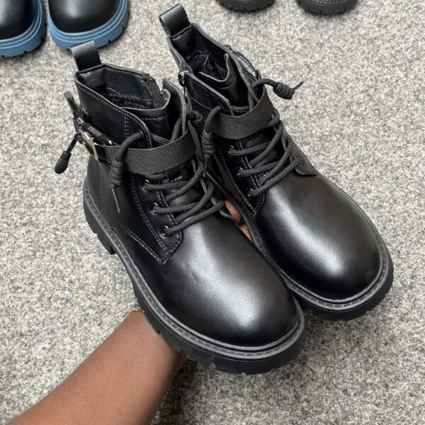 #BLACK KIDDIES SCHOOL BOOTS
